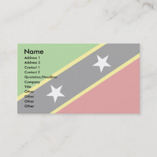 Tarjeta De Visita Santo San Cristobal y bandera de Nevis