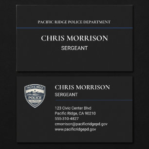 Tarjeta De Visita Sargento oficial de policía