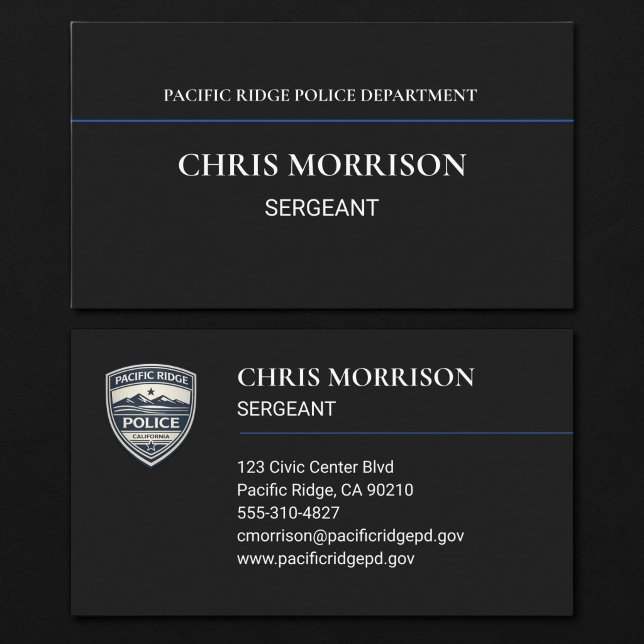 Tarjeta De Visita Sargento oficial de policía (Subido por el creador)