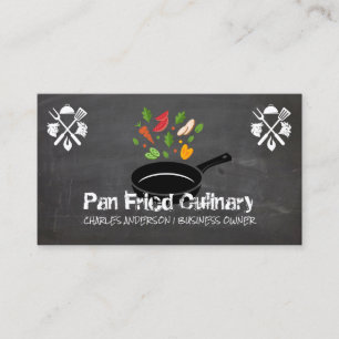 Tarjeta De Visita Sartén para saltear   Culinario   Chef