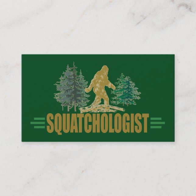 Tarjeta De Visita SASQUATCH - Caza divertida de escotillas (Anverso)