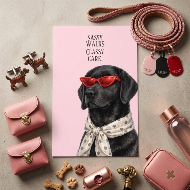 Tarjeta De Visita Sassy Walks Classy Care Pet Services Business Card (Subido por el creador)