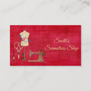 Tarjeta De Visita Sastra de Moda Antigua