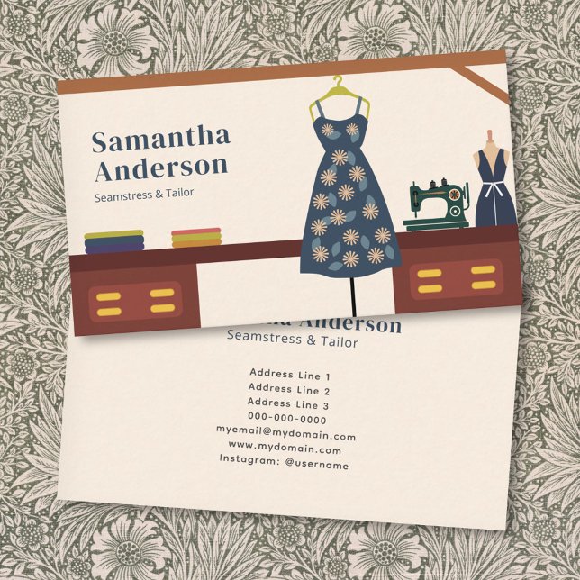 Tarjeta De Visita Sastra y modisto (Seamstress & Tailor Business Card)
