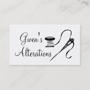 Tarjeta De Visita Sastre, alteraciones, sastrería, costura, sastre