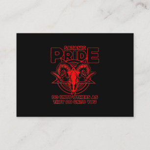 Tarjeta De Visita Satanic Orgullo Satanic Satanism Pagan Goat Satan