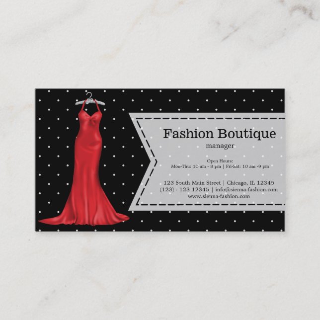 Tarjeta De Visita Satin Gown (Anverso)