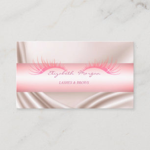 Tarjeta De Visita Satin Moderno Elegante, Pestañas Postizas