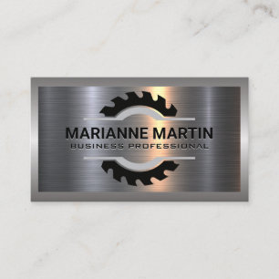 Tarjeta De Visita Saw Circular   Aluminio metalizado