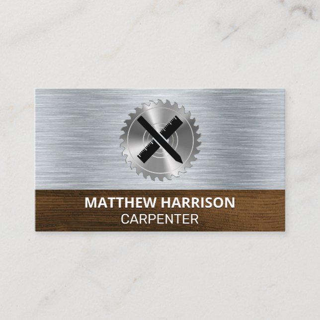 Tarjeta De Visita Saw Circular | Herramientas de arquitectos (Anverso)