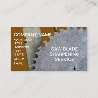 Tarjeta De Visita Sawmill Blade Sharpening  Business Card