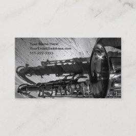 Tarjeta De Visita Saxofón blanco y negro del tenor