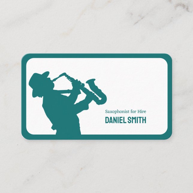 Tarjeta De Visita Saxofonista de alquiler (Anverso)