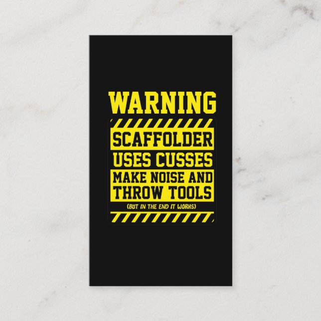 Tarjeta De Visita Scaffolder Tools Scaffolling Builder Crafter (Anverso)