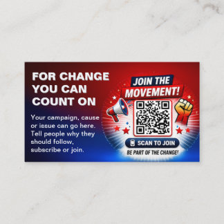 Tarjeta De Visita Scan for Change QR Code Design Template