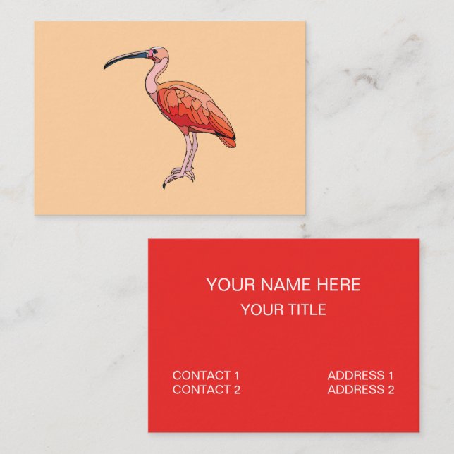 Tarjeta De Visita Scarlet Ibis Bird (Anverso / Reverso)