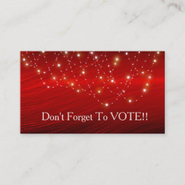 Tarjeta De Visita Scarlet Starlight Cascade Vote Reminder