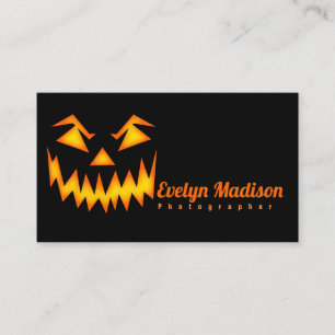 Tarjeta De Visita Scary Halloween Face y567