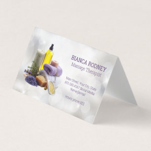 Tarjeta De Visita Scent Spa   Sal de baño   Aceite