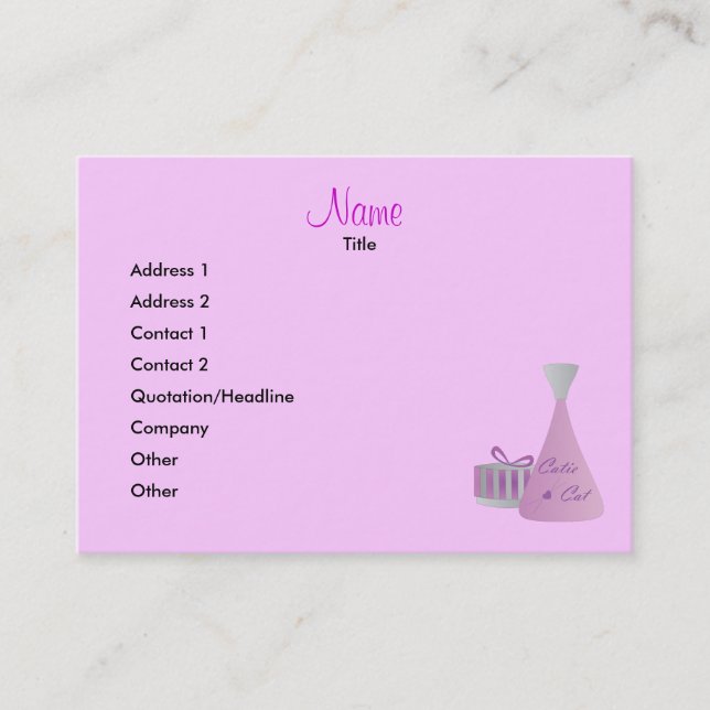 Tarjeta De Visita Scents de marketing (Anverso)