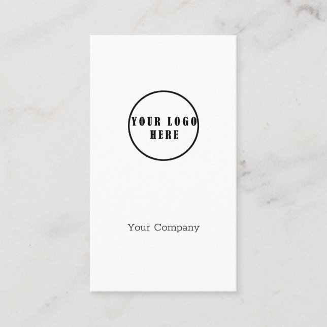 Tarjeta De Visita Schlichte Weiß-Schwarz Logo Business- Visitenkarte (Anverso)