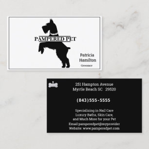 Tarjeta de visita Schnauzer Mascota Groomer/ Vet