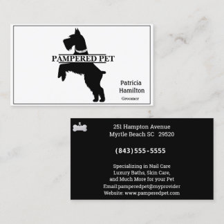 Tarjeta de visita Schnauzer Mascota Groomer/ Vet