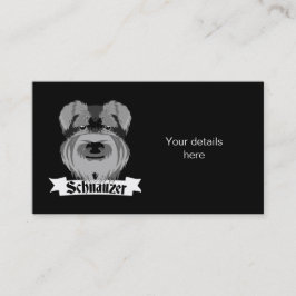 Tarjeta De Visita Schnauzer negro y gris