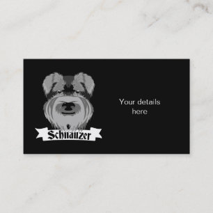 Tarjeta De Visita Schnauzer negro y gris
