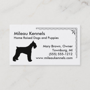 Tarjeta De Visita Schnauzer Silhouette
