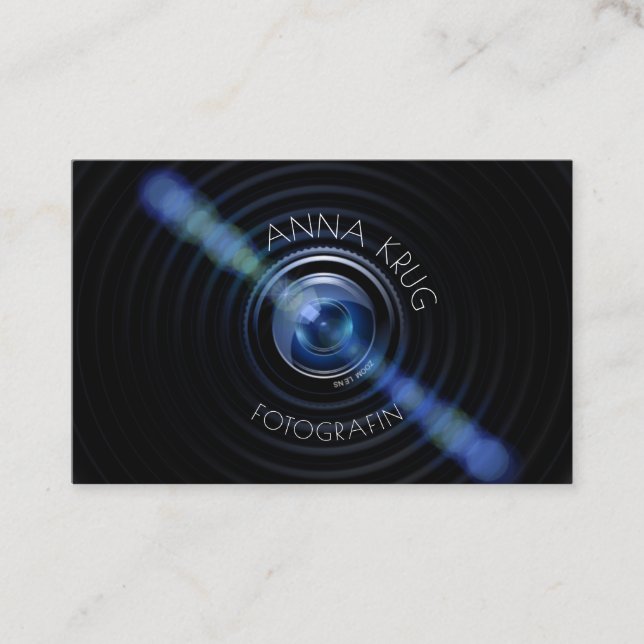 Tarjeta De Visita Schönes Design Fotografie Visitenkarte (Anverso)