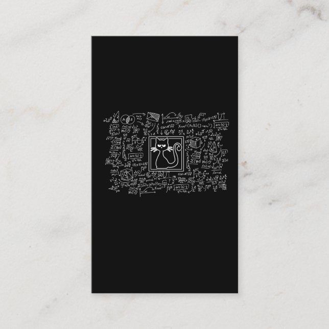 Tarjeta De Visita Schrodingers Caja de Gatos Graciosa Ciencia Física (Anverso)