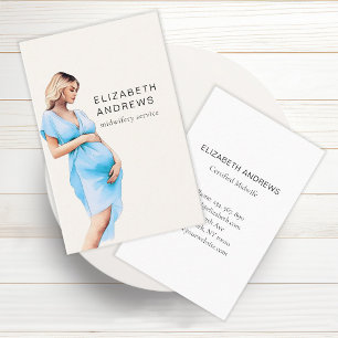 Tarjeta De Visita Schwangere, acuarela moderada