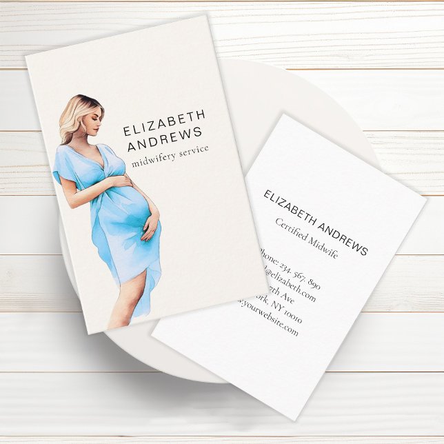 Tarjeta De Visita Schwangere, acuarela moderada (Subido por el creador)