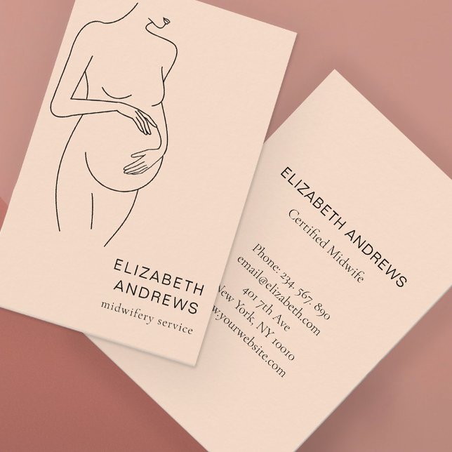 Tarjeta De Visita Schwangere, schlicht-moderne Visitenkarte Business (Subido por el creador)