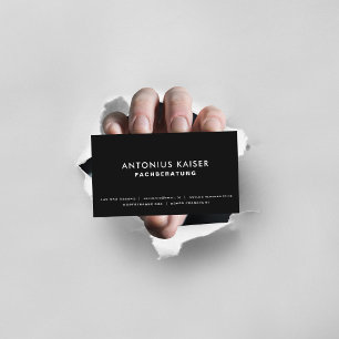 Tarjeta De Visita Schwarze profesionelle elegante moderne