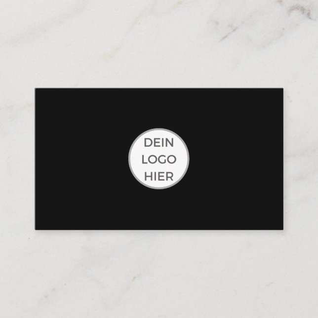 Tarjeta De Visita Schwarze Visitenkarte Selbst Gestalten (Anverso)