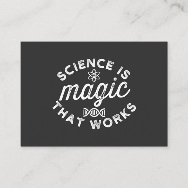 TARJETA DE VISITA SCIENCE IS MAGIC THAT WORKS (Anverso)