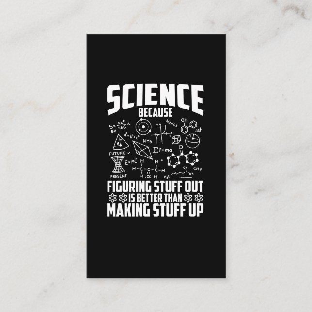 Tarjeta De Visita Science Nerd Mathematician Chemist Physicist (Anverso)