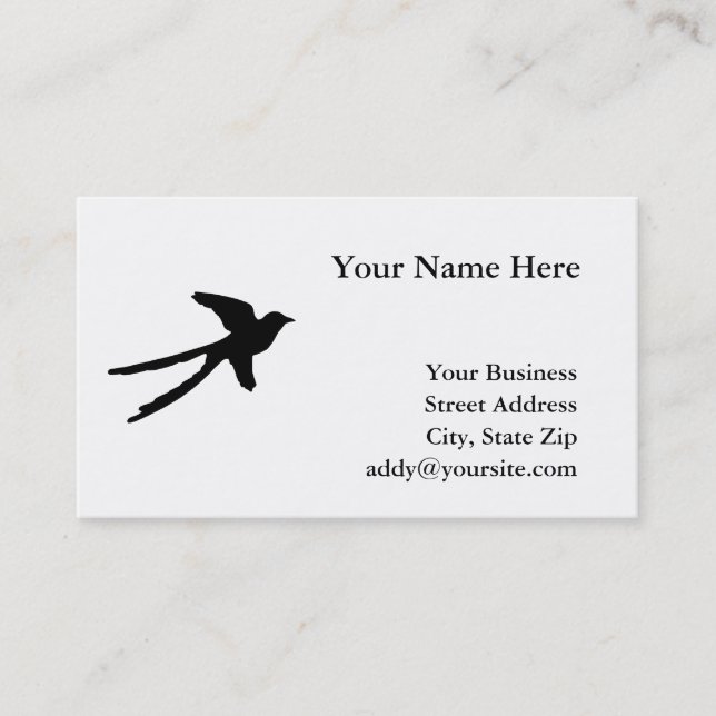 Tarjeta De Visita Scissortail Flycatcher (Anverso)