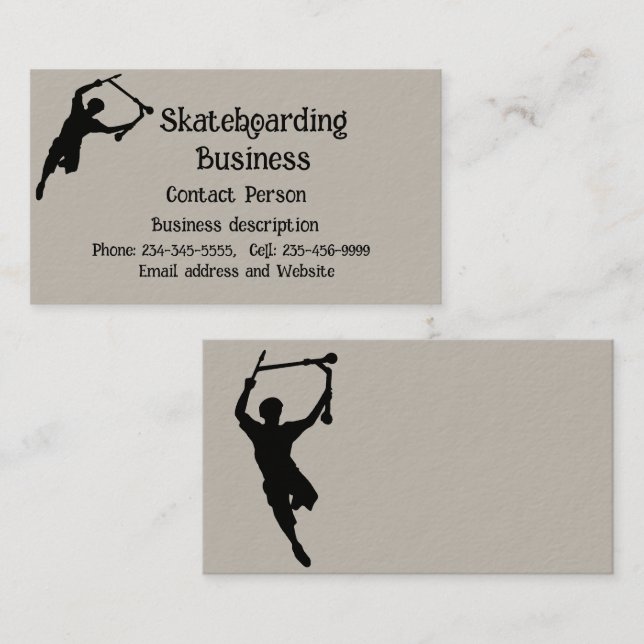 Tarjeta De Visita Scooter Scooting Fitness (Anverso / Reverso)