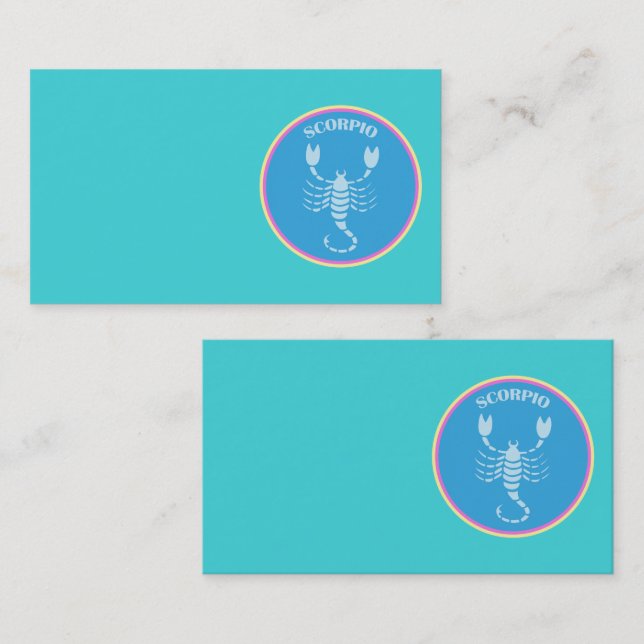 Tarjeta de visita Scorpio (Anverso / Reverso)