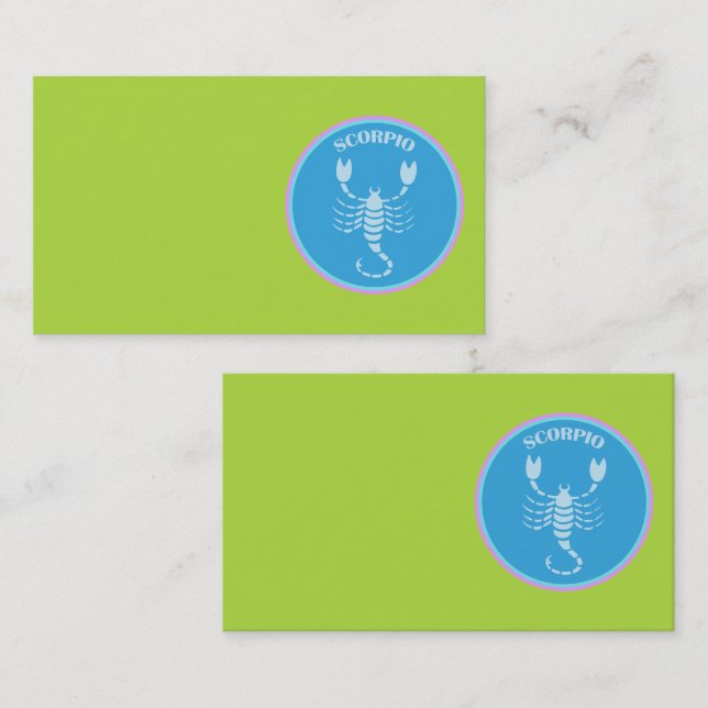 Tarjeta de visita Scorpio (Anverso / Reverso)