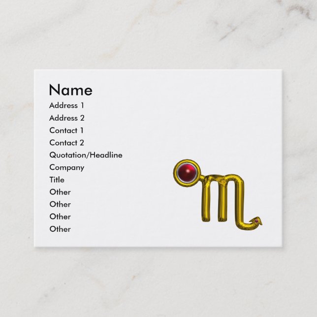 TARJETA DE VISITA SCORPIO (Anverso)