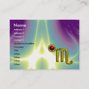 Tarjeta De Visita SCORPIO ZODIAC CUMPLEAÑOS Granada roja