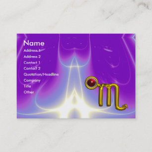 Tarjeta De Visita SCORPIO ZODIAC CUMPLEAÑOS Granada roja