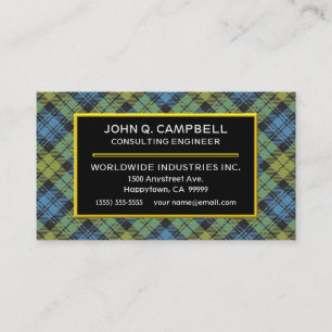 Tarjeta De Visita Scottish Campbell Tartan Plaid