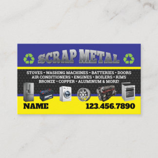 Tarjeta De Visita Scrap Metal Pickup Business Cards English-Spanish