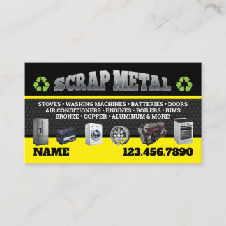 Tarjeta De Visita Scrap Metal Pickup Business Cards English-Spanish