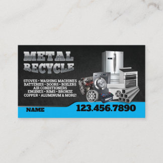 Tarjeta De Visita Scrap Metal Recycle English-Spanish Business Card